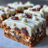 Cranberry Bliss Bars with Orange Frosting