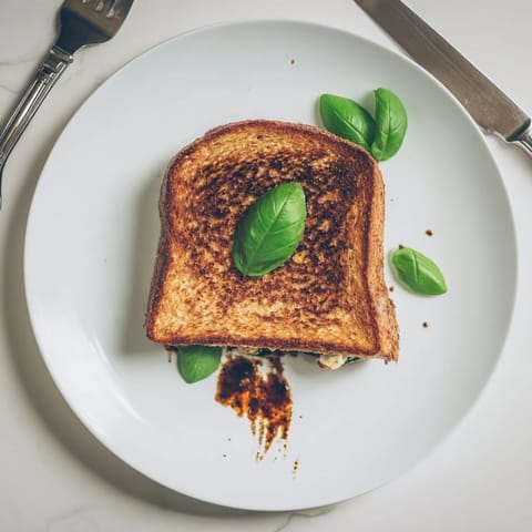 Golden, crispy sourdough holds roasted zucchini, peppers, melted mozzarella, and fresh tomato slices in a vibrant Roasted Veggie Caprese Grilled Cheese.