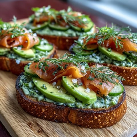 Spring Brunch Avocado Toast Board with Smoked Salmon, a vibrant spread of creamy avocado, smoked salmon, and fresh toppings arranged for easy sharing and customization.