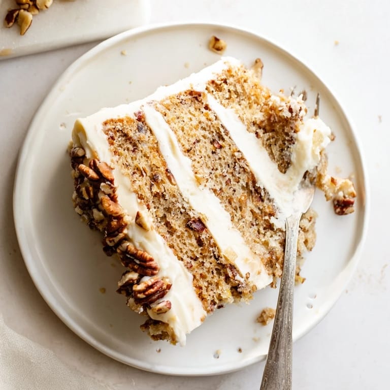 Savory-sweet Hummingbird Cake plated beside a steaming coffee mug, perfect for a Southern-inspired afternoon treat.