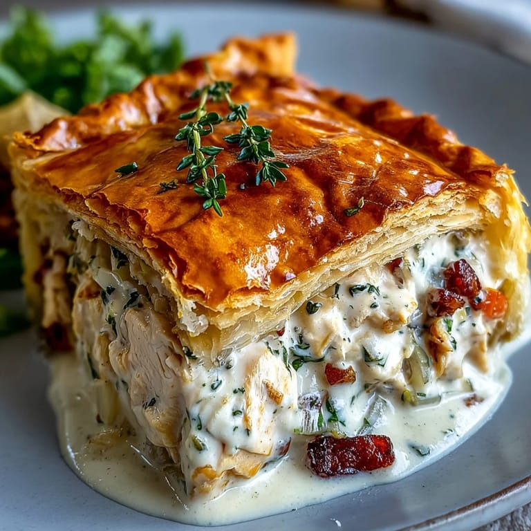 Comforting homemade Chicken and Leek Pie, a delicious golden-brown, hearty meal.