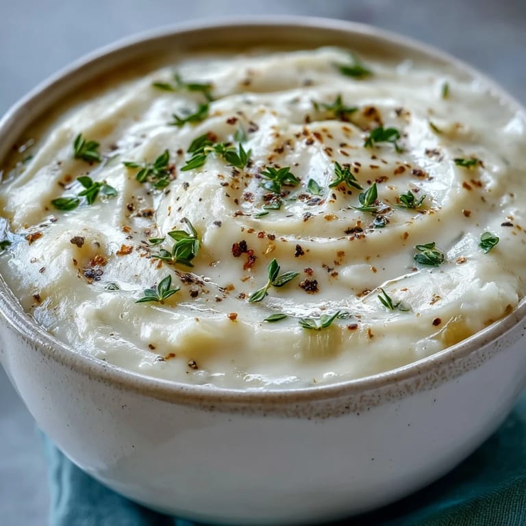 Steaming bowl of velvety Potato Leek Soup, featuring tender Yukon Gold potatoes and sweet leeks for a comforting lunch.