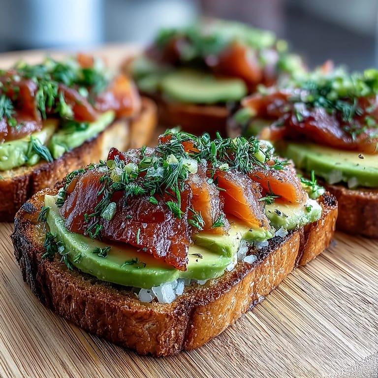 A colorful avocado toast board featuring smoked salmon, ripe tomatoes, and crisp cucumbers, perfect for a light and satisfying spring brunch.