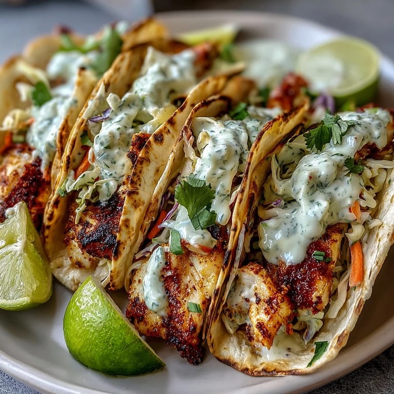 Zesty coconut lime marinated fish grilled to perfection, served in warm tortillas with tangy slaw and drizzled with refreshing coconut lime crema.