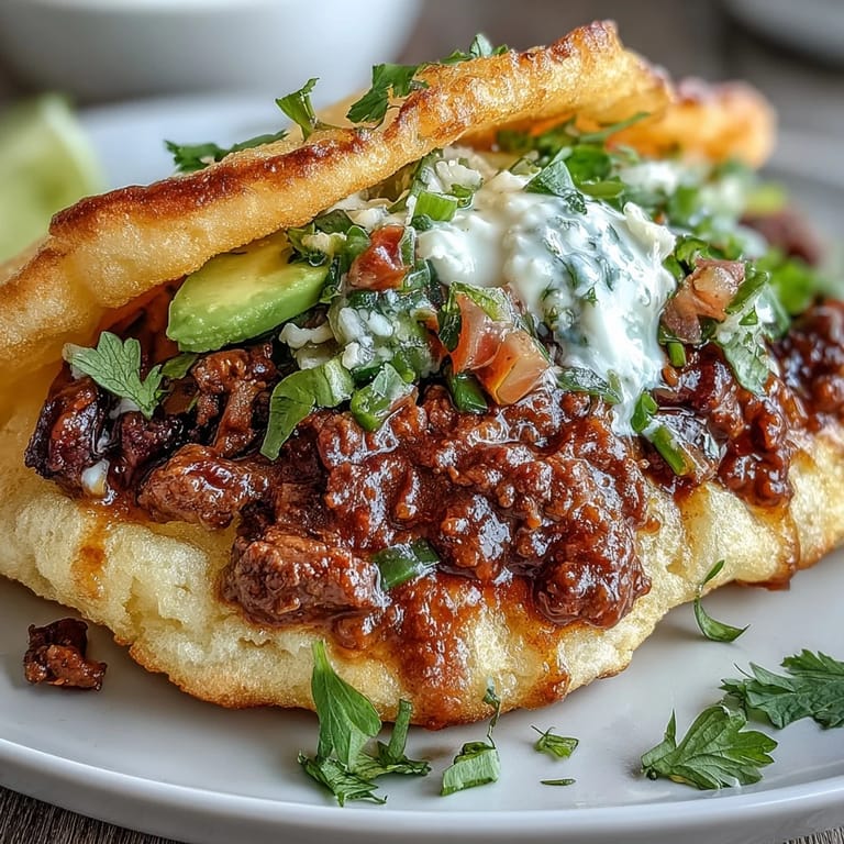 Savory taco meat piled high on airy cloud bread shells, ready to enjoy.