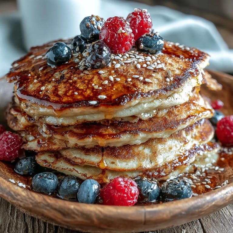Golden brown High Fiber Protein Pancakes, a healthy breakfast delight visually appealing.